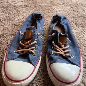 Converse Navy, White and Red Sneakers